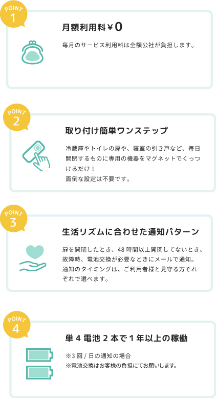 サービスの特長